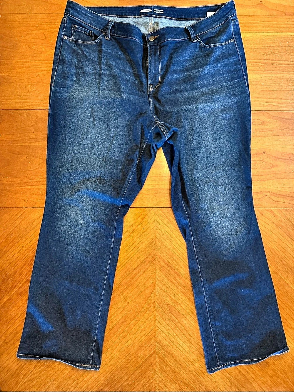 Old Navy High-Waisted Kicker Boot-Cut Plus-Size Jeans Waist 22 Plus Blue